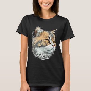 Cute adorable unique original art coloured cat des T-Shirt