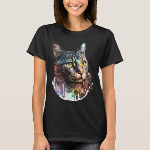 Cute adorable unique original watercolor cat  10 T-Shirt