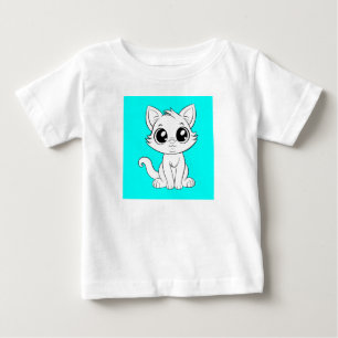 Cute Adorable White Cat Cartoon-30853 Baby T-Shirt