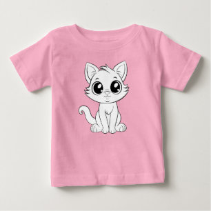 Cute Adorable White Cat Cartoon-30853 Baby T-Shirt
