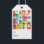 Cute Advent Calendar Christmas Gift Tags<br><div class="desc">Adorable Christmas illustration hand painted by Sanja Vrekic. Christmas Advent Idea is unique and simple yet colourful and cute. Matching products can be found in Advent Calendar.</div>