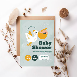 Cute Adventure Awaits Baby Shower Invitation