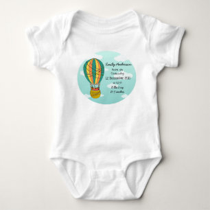 Cute "Adventure Awaits" Bird Illustration For Baby Bodysuit