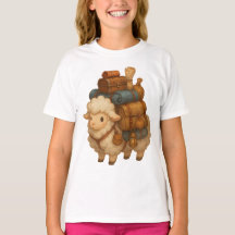 Cute Adventure Sheep with Camping Gear
