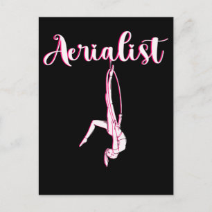 Cute Aerialist Women Aerial Hoop Artist Postcard