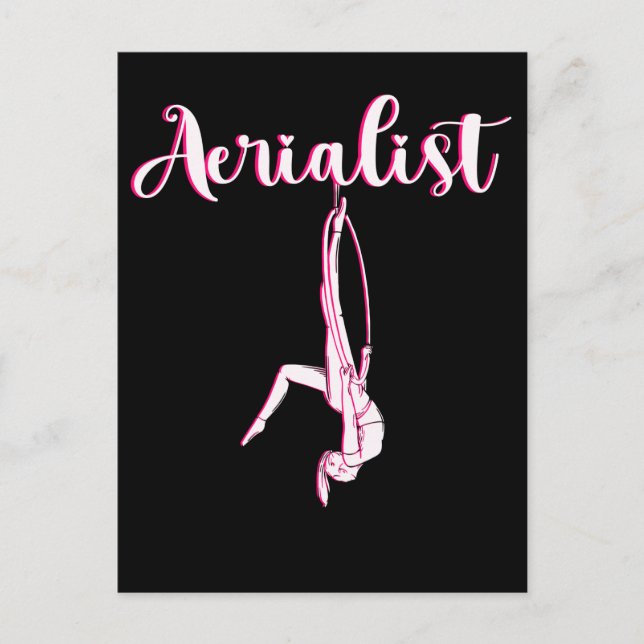 Cute Aerialist Women Aerial Hoop Artist Postcard (Front)