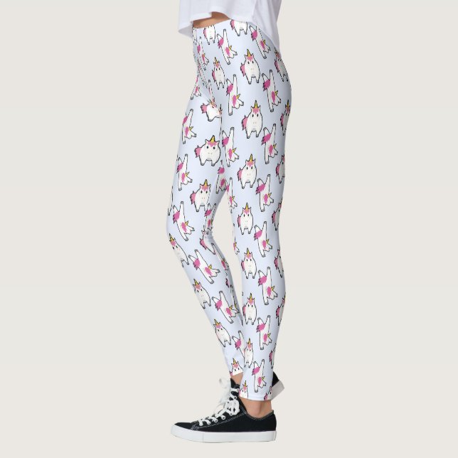 Cute Aerobic Unicorn Pattern Leggings (Left)