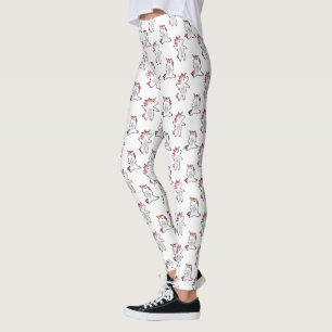Cute Aerobic Unicorn Pattern Leggings