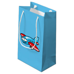 cute aeroplane cartoon small gift bag