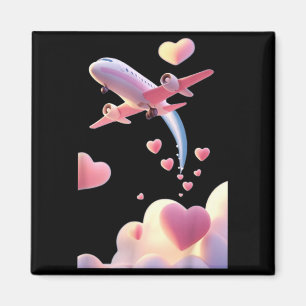 Cute Aeroplane Funny Unisex Design for Men Women Magnet