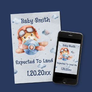 Cute Aeroplane Landing Pregnancy Announcement