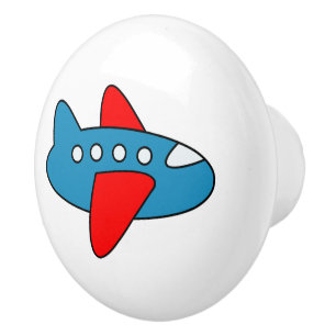 Cute aeroplane nursery door and drawer pull knobs