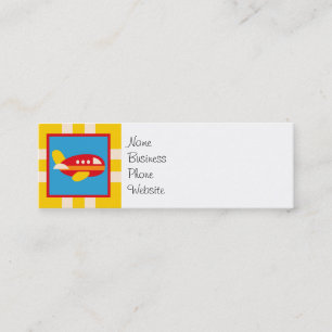 Cute Aeroplane Transportation Theme Kids Gifts Mini Business Card