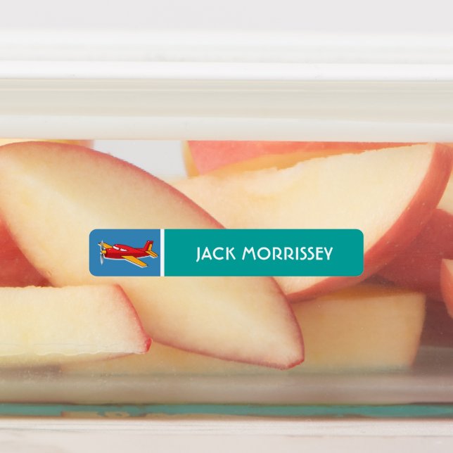 Cute Aeroplanes Colourful Kids Name (Affixed)