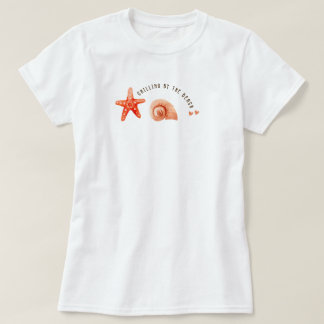 Cute aesthetic coral beach starfish seachell T-Shirt