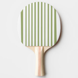 Cute Aesthetic Country Club Sage Green Stripes Ping Pong Paddle