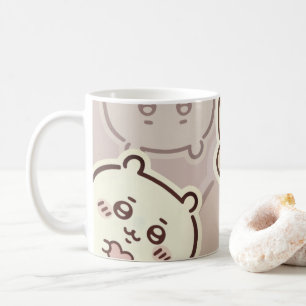 Cute Aesthetic Cream Bear Coffee Mug Minimalist