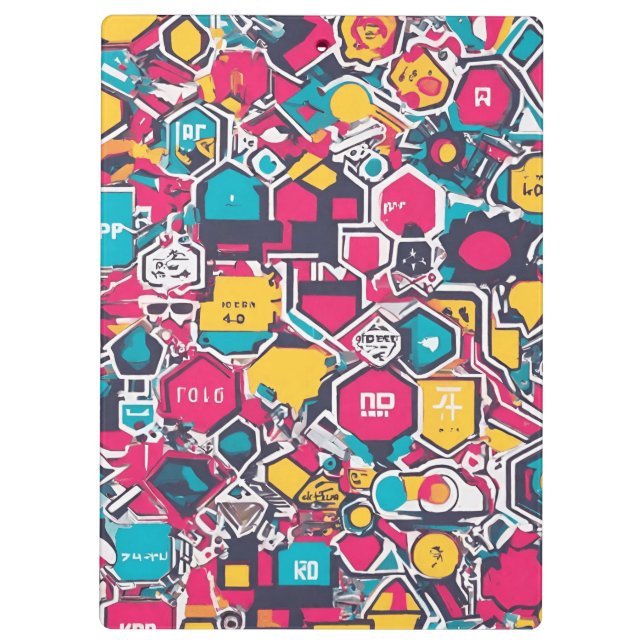 Cute Aesthetic Design  Clipboard (Back)