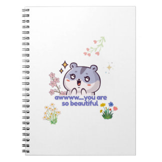 Cute Aesthetic Hamster Spiral Notebook