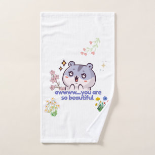 Cute Aesthetic Hamster Towel