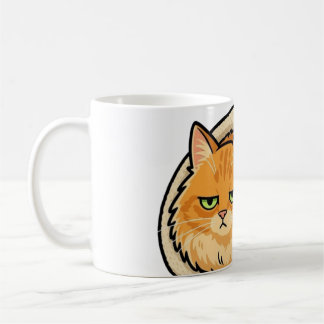 Cute Aesthetic Orange Cat Don't Disturb button Coffee Mug