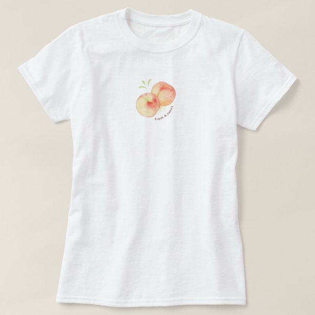 Cute aesthetic peaches pastel  T-Shirt (Design Front)