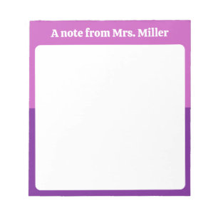 Cute Aesthetic Purple Simple Modern Personalized Notepad