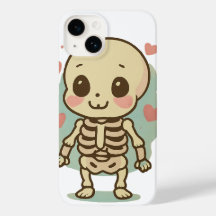 Cute aesthetic skeleton design iphone cover