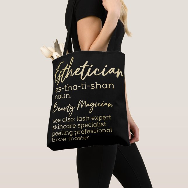 Cute Aesthetician Definition Tote Bag (Close Up)