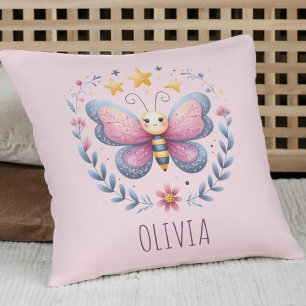 Cute Aesthtetic Floral Butterfly  Cushion
