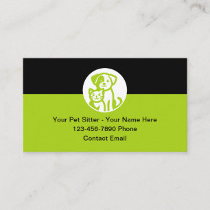 Cute Affordable Pet Sitter Business Cards