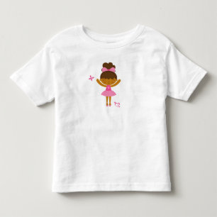 Cute african american ballerina children's t-shirt