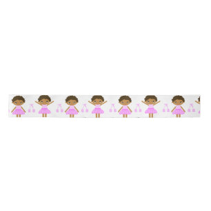 Cute African American ballerina Satin Ribbon