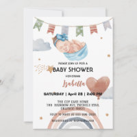 Cute African american boys baby shower