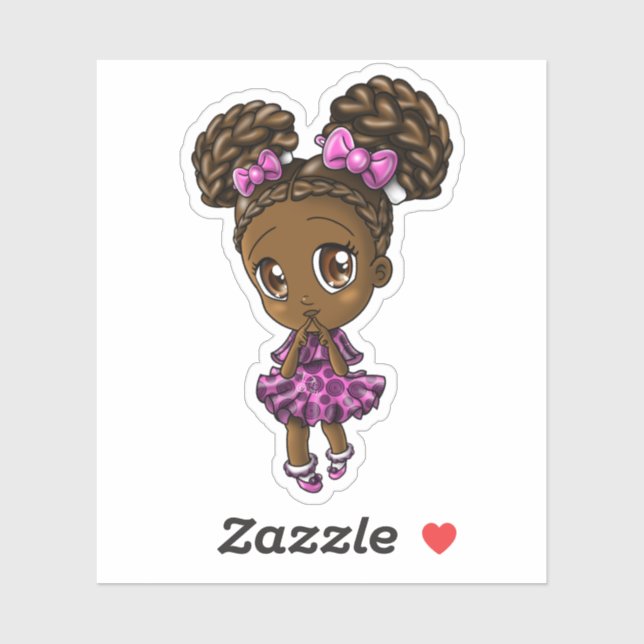 Cute African American Girl (Sheet)