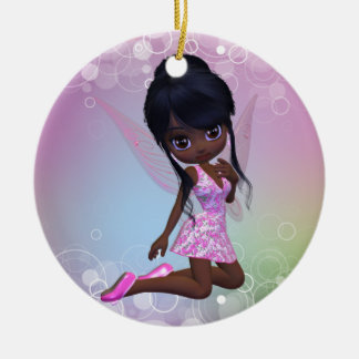 Cute African American Girl Ornament