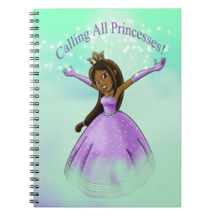 Cute African American Princess Notebook