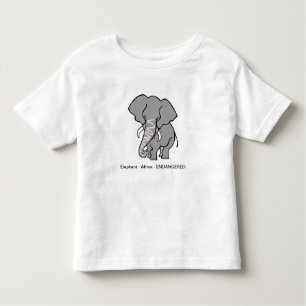Cute African  Elephant - Animal lover - Endangered Toddler T-Shirt