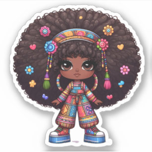 cute afro boho girl