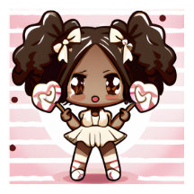 CUTE AFRO CANDY GIRL POSTER