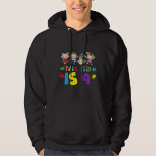 Cute Age 9 Born Birth Puzzle Autism Awareness Hoodie