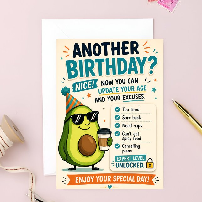 Cute Aging Joke Greeting Card (Creator Uploaded)