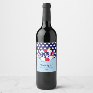 Cute, Ahoy! Nautical Wine Label