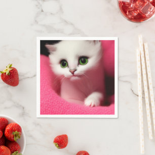 Cute Ai Kitten Napkin