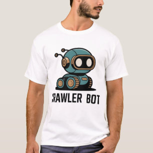 Cute AI Robot & Futuristic Tech Design T-Shirt