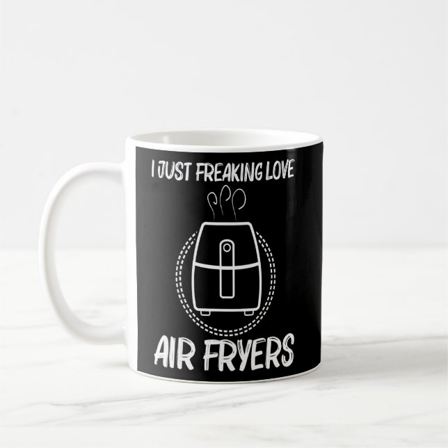Cute Air Fryer For Men Women Air Fryer Cooking Gad Coffee Mug (Left)