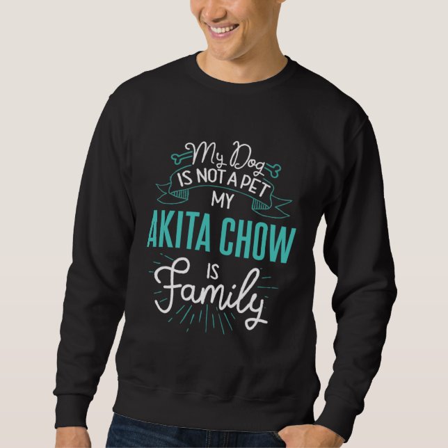Cute Akita Chow  Family Dog  for Women Men Sweatshirt (Front)