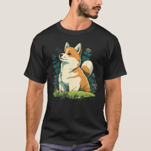 Cute Akita Inu Dog on Akita Inu  1 T-Shirt