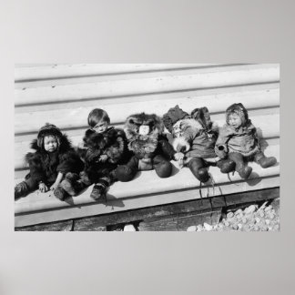 Cute Alaska Children, 1908 Poster