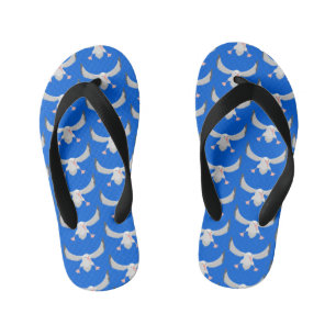Cute albatross bird flying cartoon illustration kid's thongs